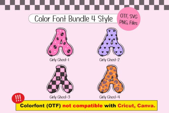 Halloween Girly Ghost Font PNG with transparent background - Preview 1