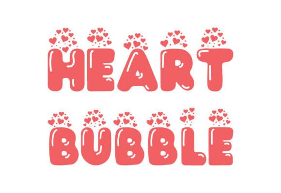 Heart Bubble Font - Preview 2