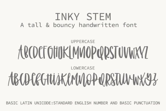 Inkystem Font PNG with transparent background - Preview 1