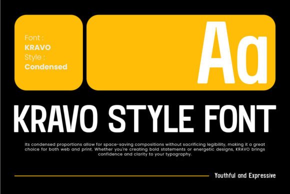 Kravo Regular Font PNG with transparent background - Preview 1
