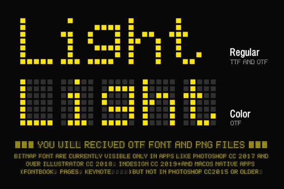 Led Display Font PNG with transparent background - Preview 2