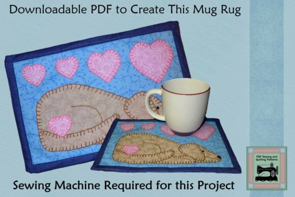 PDF Pattern for Puppy Mug Rug