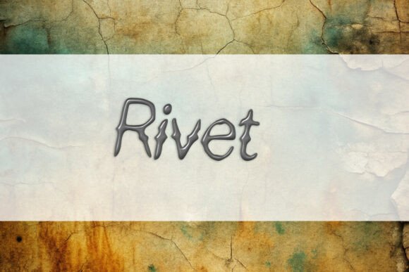 Rivet Font PNG with transparent background - Preview 1