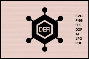 Defi platform icon illustration silhoue