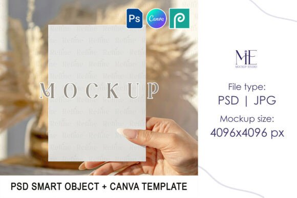 5x7 Invitation Card Mockup PSD Canva
