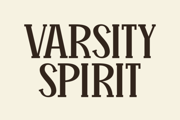 Amazing Varsity Font PNG with transparent background - Preview 2
