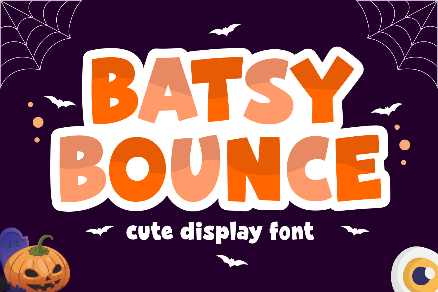 Batsy Bounce preview: bold bouncy playful display font