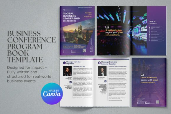 Programme Book Design Business Conference Program Book Graphic by Oshin Design · Creative Fabrica