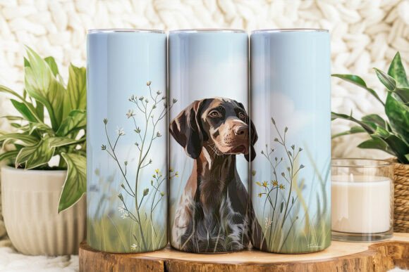 german shorthaired pointer 20oz tumbler wrap skinny sublimation breed specific hunting dog