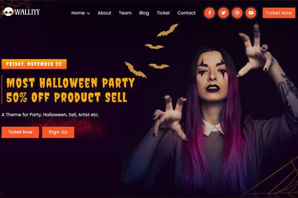 Halloween & Party HTML5 Template