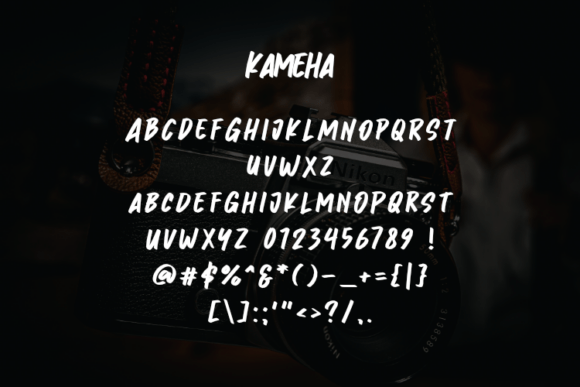 Kameha Font PNG with transparent background - Preview 1