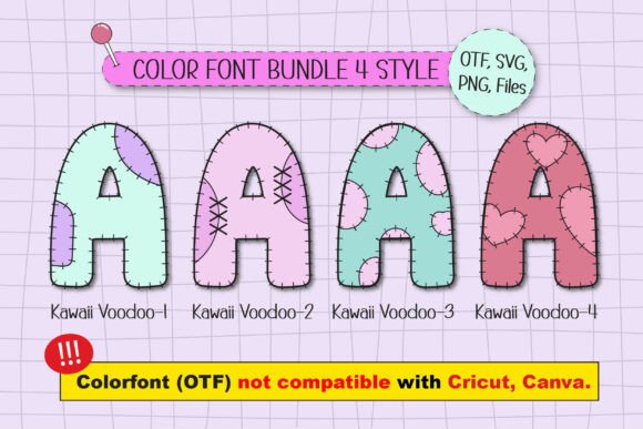 Kawaii Voodoo Font PNG with transparent background - Preview 1