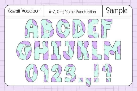 Kawaii Voodoo Font PNG with transparent background - Preview 2