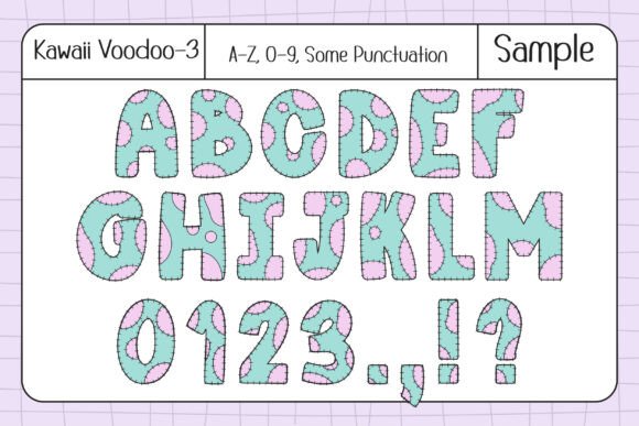 Kawaii Voodoo Font PNG with transparent background - Preview 4