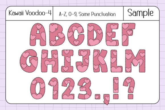 Kawaii Voodoo Font PNG with transparent background - Preview 5