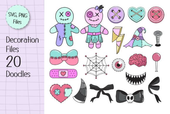 Kawaii Voodoo Font PNG with transparent background - Preview 6