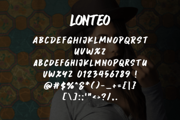 Lonteo Font PNG with transparent background - Preview 1