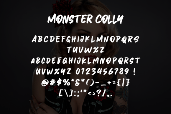 Monster Colly Font PNG with transparent background - Preview 1