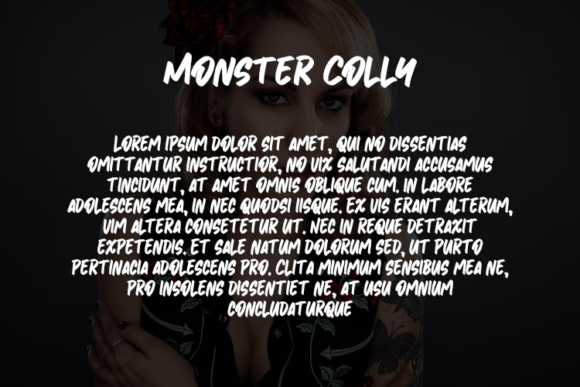 Monster Colly Font PNG with transparent background - Preview 2