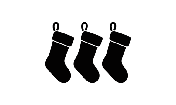 Three Christmas Stockings Silhouette Grafik Plotterdateien Von rabiulalam97677