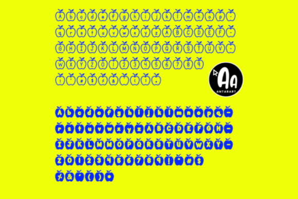 Abcd Ref Apple Shape1 Font - Preview 2