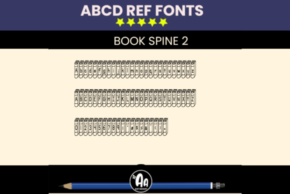 Abcd Ref Book Spine1 Font - Preview 1