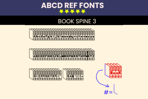 Abcd Ref Book Spine1 Font - Preview 3