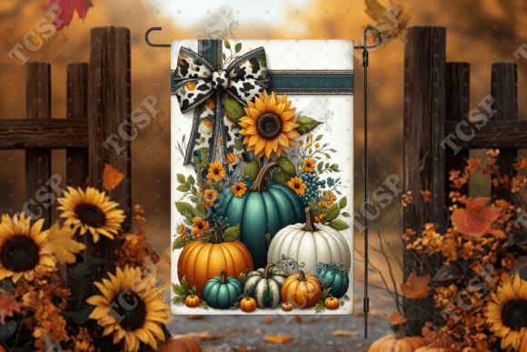 Country Fall Pumpkins Garden Flag