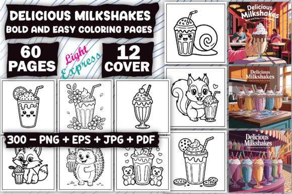 Delicious Milkshakes Coloring Pages