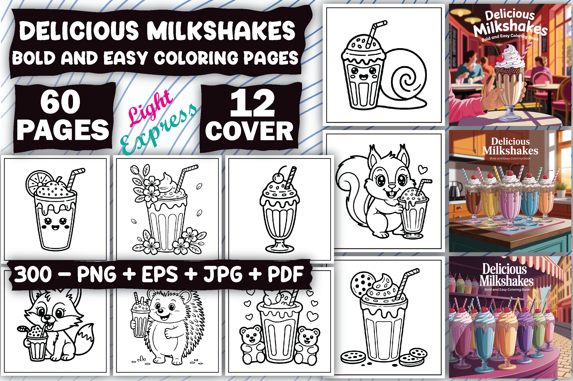 Delicious Milkshakes Coloring Pages