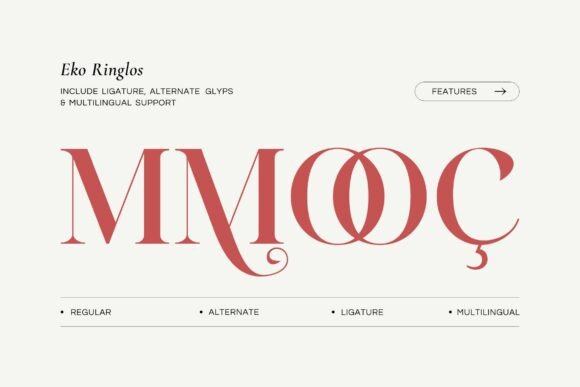 Eko Ringlos Font - Preview 2