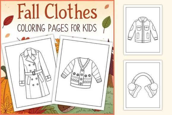 Fall Clothes Coloring Pages for Kids