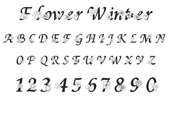 Flower Winter Font - Preview 1