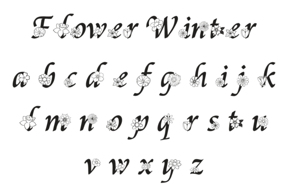 Flower Winter Font - Preview 2