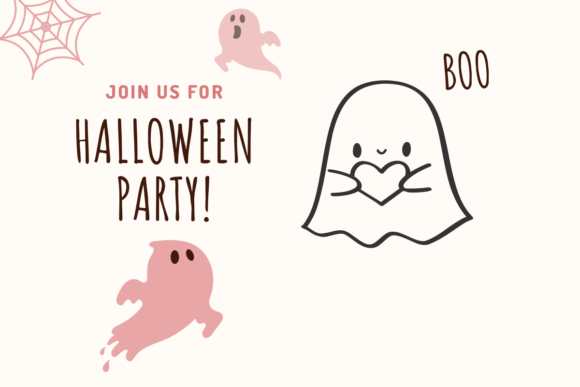 Halloween Cute Ghost Font - Preview 5