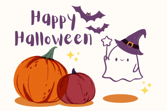 Halloween Cute Ghost Font - Preview 6