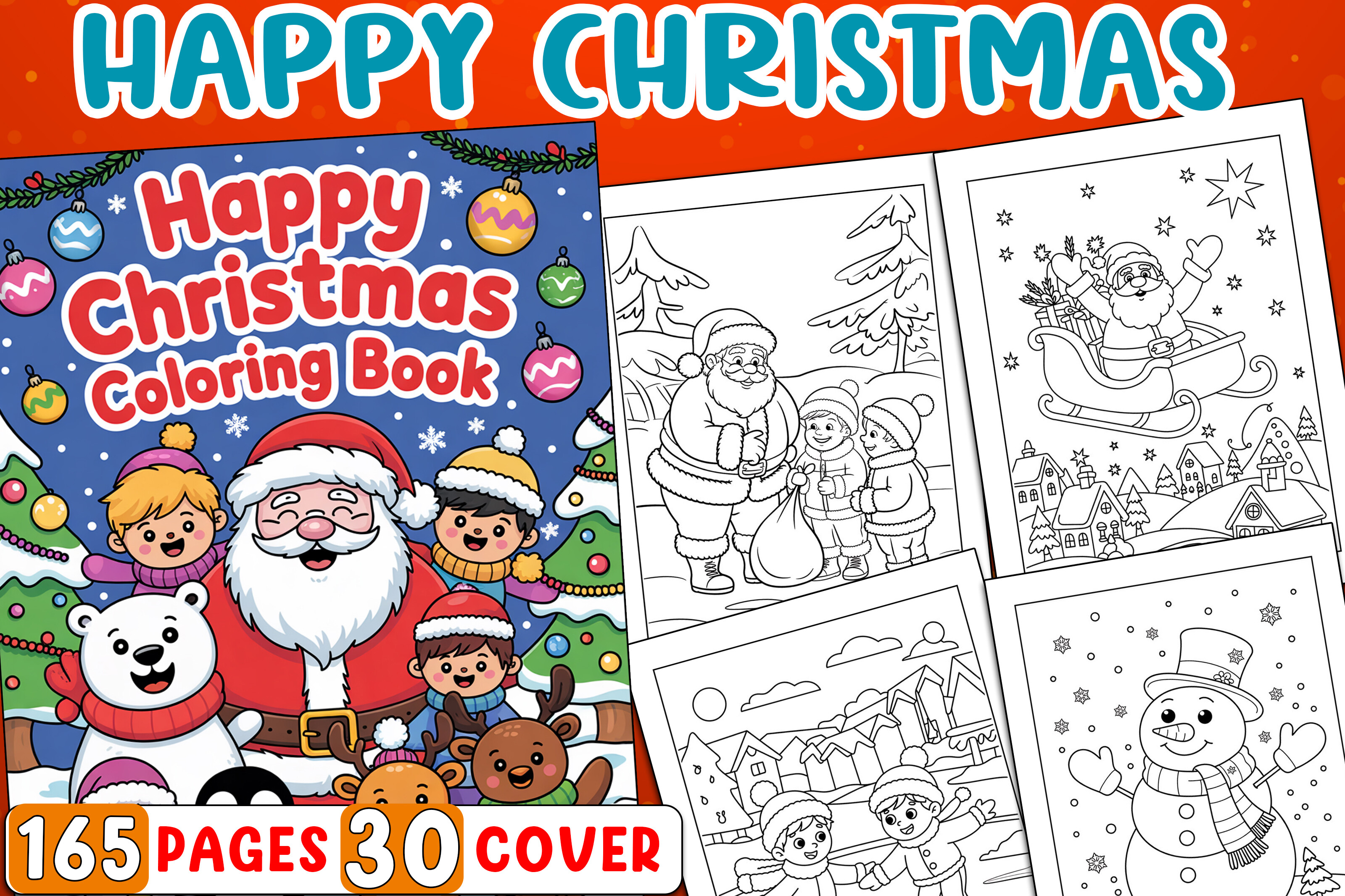 Happy Christmas Coloring Pages