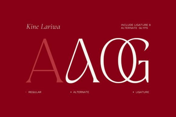 Kine Lariwa Font font preview - 2