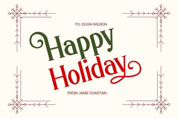 Merrychristmas Regular Font PNG with transparent background - Preview 4