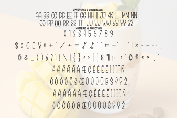 Milky Squash Font PNG with transparent background - Preview 6