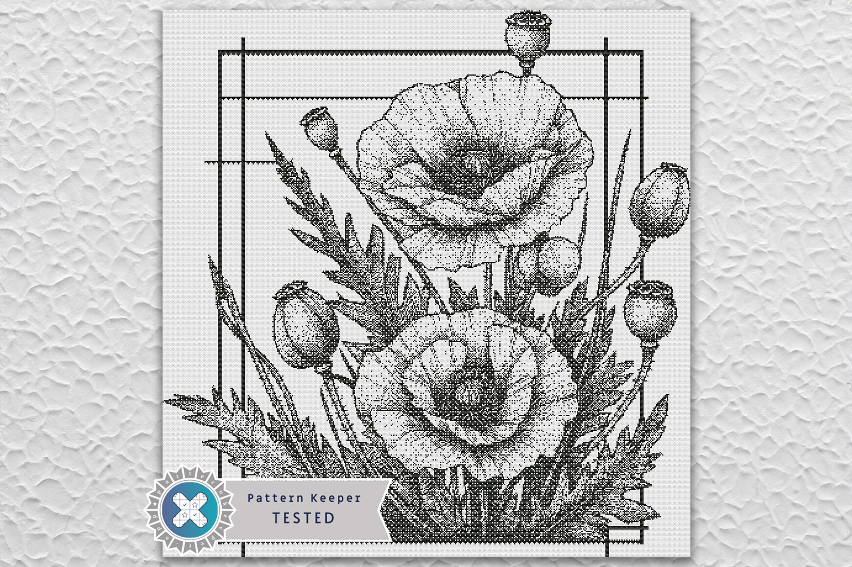 Monochrome 1 Color Cross Stitch Pattern