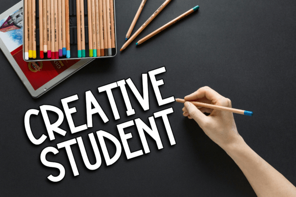 Pencil Colored Font PNG with transparent background - Preview 2