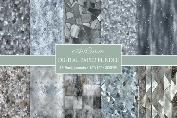 Seamless Zinc Metal Sheet Digital Papers