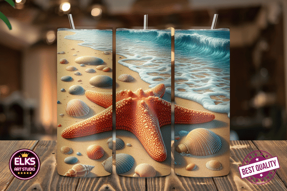 Seashore 20oz Skinny Tumbler Wrap