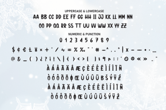 Snow Sparkle Font PNG with transparent background - Preview 6