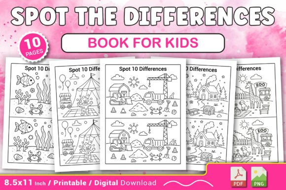 Spot the Differences Book for Kids