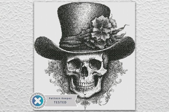 1 Color Cross Stitch Pattern Halloween