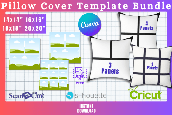 3, 4 & 9 Panel Photo Pillow Cover Bundle