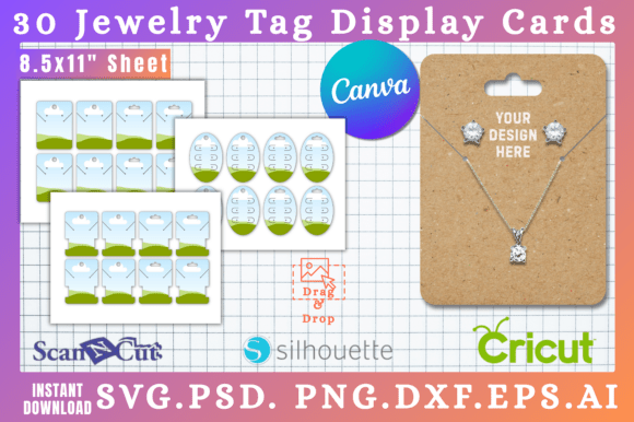30 Jewelry Display Cards Template Bundle