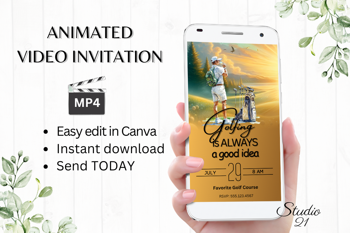 Animated Golf Invitation